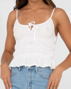 Rusty Effie Cut Out Cami Crop Top | Womens Fashion Tops