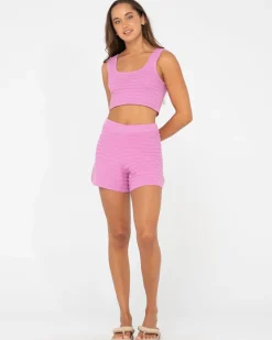 Rusty Elba Knit High Waisted Short | Womens Shorts