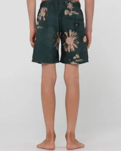 Rusty Electric Sax Printed Elastic Boardshort Boys | Kids Bottoms