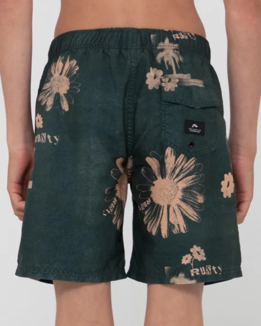 Rusty Electric Sax Printed Elastic Boardshort Boys | Kids Bottoms