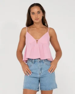 Rusty Felicity V Neck Cami Crop Top | Womens Fashion Tops