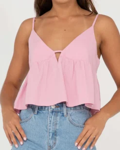Rusty Felicity V Neck Cami Crop Top | Womens Fashion Tops