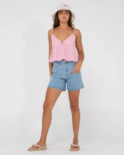 Rusty Felicity V Neck Cami Crop Top | Womens Fashion Tops