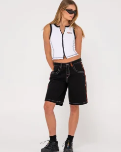 Rusty Fletcher Zipper Vest | Womens Fashion Tops