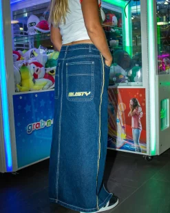 Rusty Flip Mommy Low Rise Denim Maxi Skirt | Womens Denim
