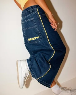 Rusty Flip Mommy Low Rise Denim Maxi Skirt | Womens Denim