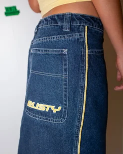 Rusty Flip Mommy Low Rise Denim Maxi Skirt | Womens Denim