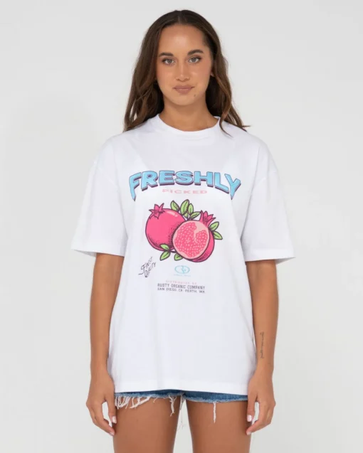 Rusty Fruitful Oversize Graphic Tee | Womens Tees & Tanks