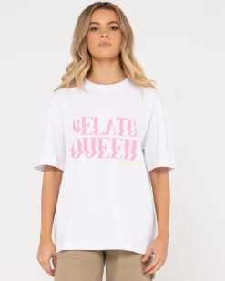 Rusty Gelato Queen Organic Cotton Oversize Tee | Womens Tees & Tanks