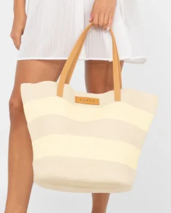Rusty Hailey Striped Straw Beach Bag | Womens Bags & Handbags