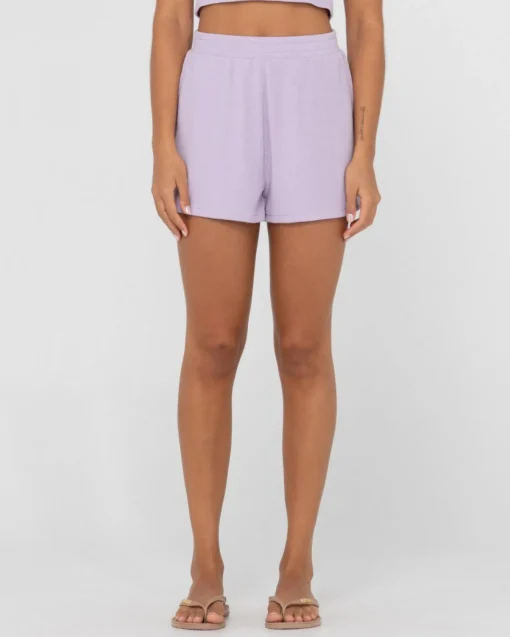 Rusty Harlo Elastic High Waisted Lounge Short | Womens Shorts