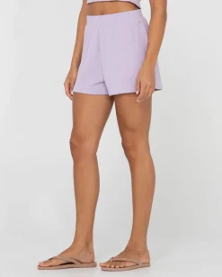 Rusty Harlo Elastic High Waisted Lounge Short | Womens Shorts