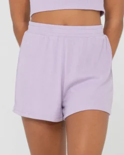 Rusty Harlo Elastic High Waisted Lounge Short | Womens Shorts