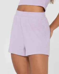 Rusty Harlo Elastic High Waisted Lounge Short | Womens Shorts