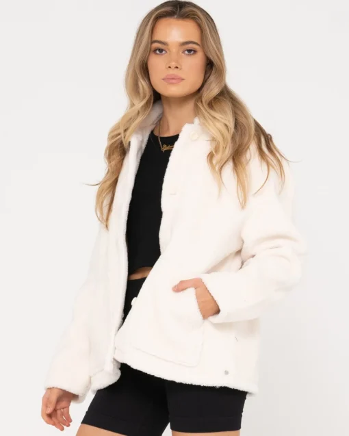 Rusty Hazel Button Up Jacket | Womens Jackets