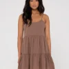 Rusty Heather Tiered Slip Dress | Womens Mini Dresses