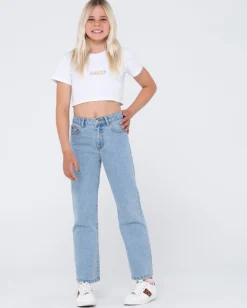 Rusty High Wide Straight Leg Jean Girls | Kids Bottoms