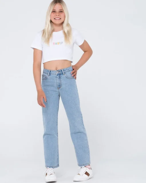Rusty High Wide Straight Leg Jean Girls | Kids Bottoms