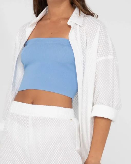 Rusty Isabelle Oversize Long Sleeve Shirt | Womens Shirts