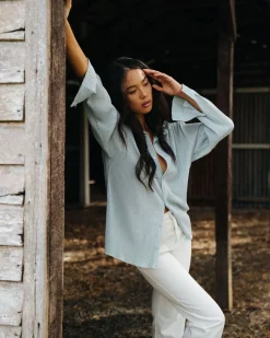 Rusty Jayde Long Sleeve Shirt | Womens Shirts
