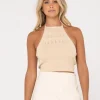 Rusty Laura Halter Crop Knit Top | Womens Fashion Tops