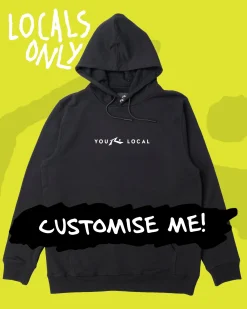 Rusty Locals Only Custom Printed Fleece Hoodie | Womens Hoodies & Fleece