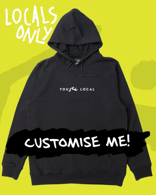 Rusty Locals Only Custom Printed Fleece Hoodie | Womens Hoodies & Fleece