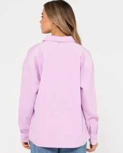 Rusty Louis Mini Cord Long Sleeve Shirt | Womens Fashion Tops