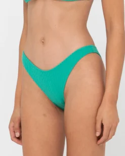 Rusty Lucky Rib Towelling Midi Bikini Bottom | Womens Bikinis