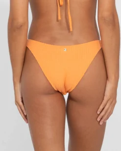 Rusty Lucky Rib Towelling Midi Bikini Bottom | Womens Bikini Bottoms