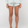 Rusty Mackenzie Stripe Lounge Short | Womens Shorts