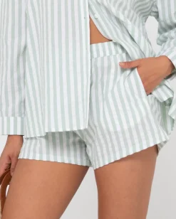 Rusty Mackenzie Stripe Lounge Short | Womens Shorts