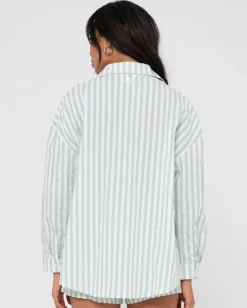 Rusty Mackenzie Striped Oversized Shirt | Womens Shirts