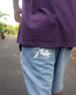 Rusty Manila Folder Vintage Wash Denim Elastic Short | Mens Denim