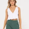 Rusty Matilda Button Up Crop Top | Womens Fashion Tops
