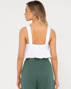 Rusty Matilda Button Up Crop Top | Womens Fashion Tops