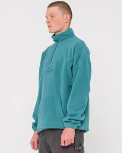 Rusty Middle Section Crew Polar Fleece | Mens Hoodies & Fleece
