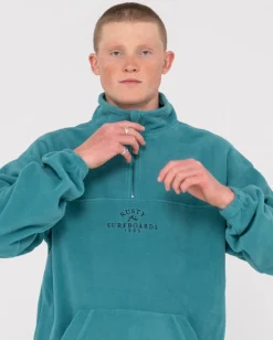 Rusty Middle Section Crew Polar Fleece | Mens Hoodies & Fleece