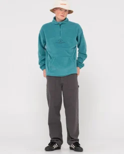 Rusty Middle Section Crew Polar Fleece | Mens Hoodies & Fleece