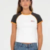 Rusty Mojo Dojo Ribbed Raglan Tee | Womens Tees & Tanks