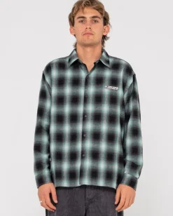 Rusty Neon Dreams Relaxed Plaid Shirt | Mens Shirts