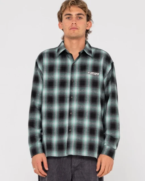 Rusty Neon Dreams Relaxed Plaid Shirt | Mens Shirts