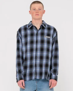 Rusty Neon Dreams Relaxed Plaid Shirt | Mens Shirts