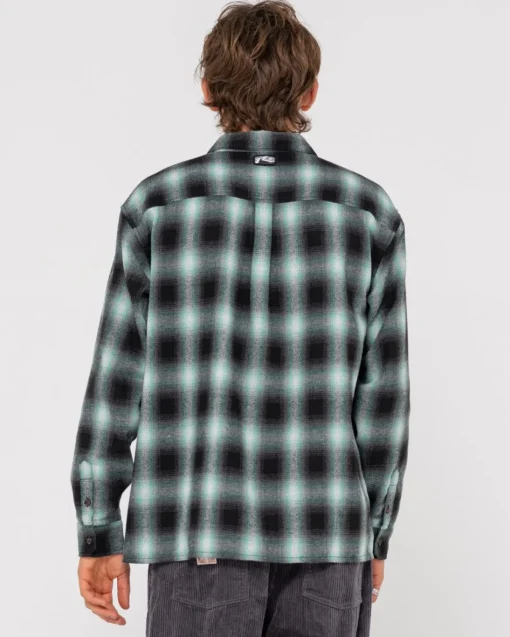 Rusty Neon Dreams Relaxed Plaid Shirt | Mens Shirts