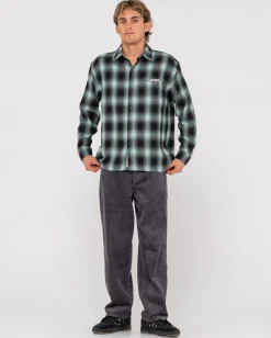 Rusty Neon Dreams Relaxed Plaid Shirt | Mens Shirts