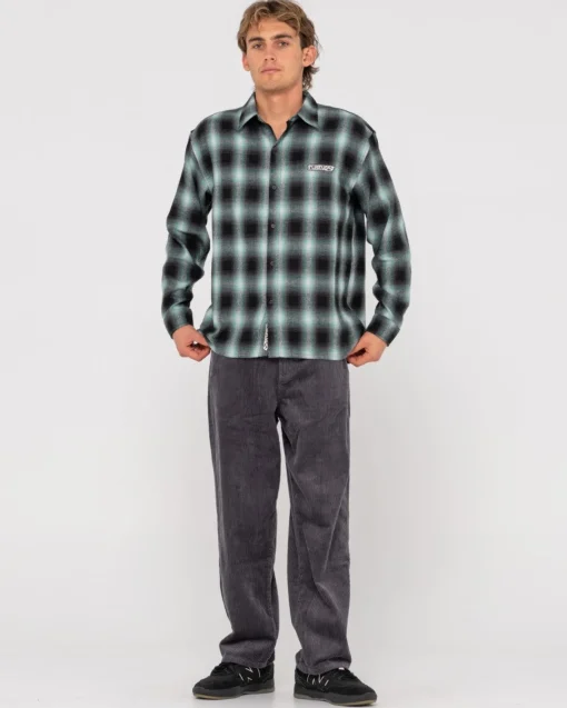 Rusty Neon Dreams Relaxed Plaid Shirt | Mens Shirts