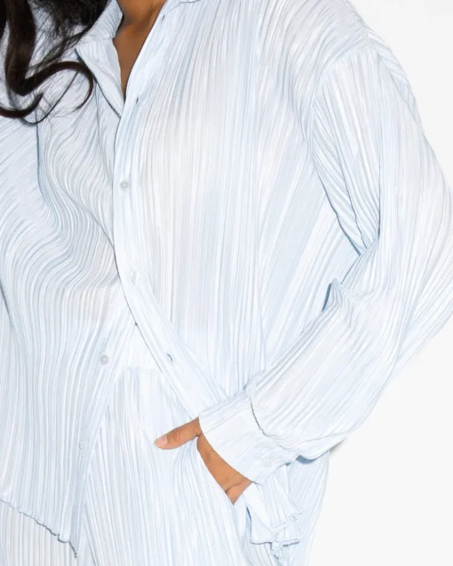 Rusty Nissi Long Sleeve Pleated Shirt | Womens Shirts