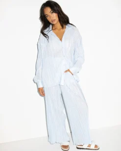 Rusty Nissi Long Sleeve Pleated Shirt | Womens Shirts