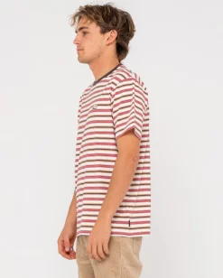 Rusty Noble Short Sleeve Striped Tee | Mens Tees