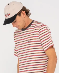 Rusty Noble Short Sleeve Striped Tee | Mens Tees
